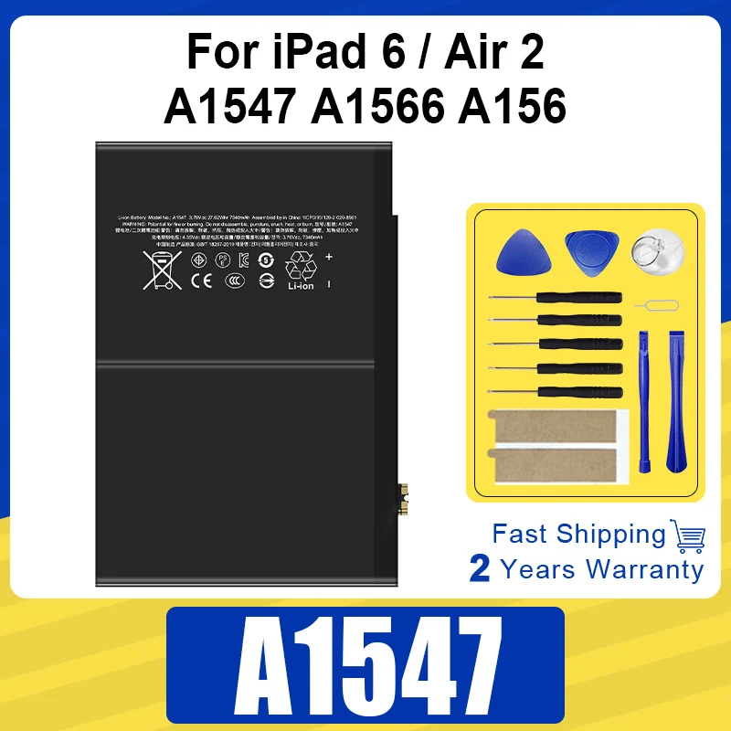 

Высококачественная батарея XDOU для iPad 6 Air 2 A1547 A1566 A1567, отправка сопровождения + инструмент