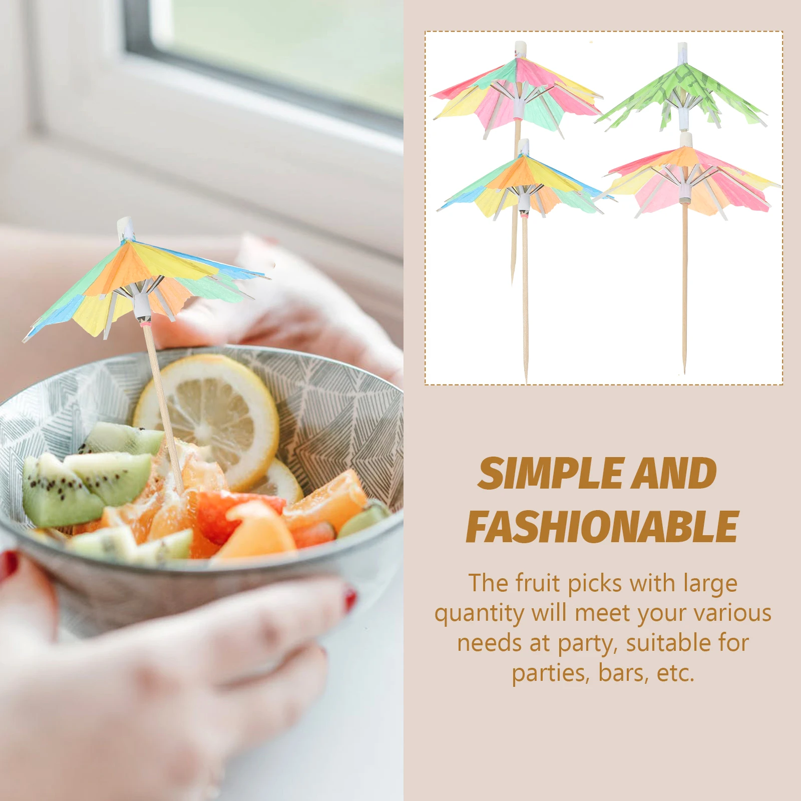 

100pcs Cocktail Umbrella Hawaiian Party Supplies Paper Parasols for Drinks Tropical Theme Bar Tools Mini Umbrellas