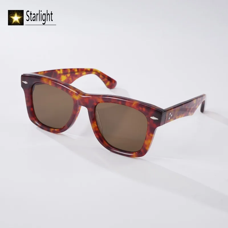 عالية الجودة إطار كبير سميكة مربع النظارات الشمسية رجل أسود ريترو UV400 نظارات الموضة الرجال النظارات النساء العصرية اليدوية 150 مللي متر