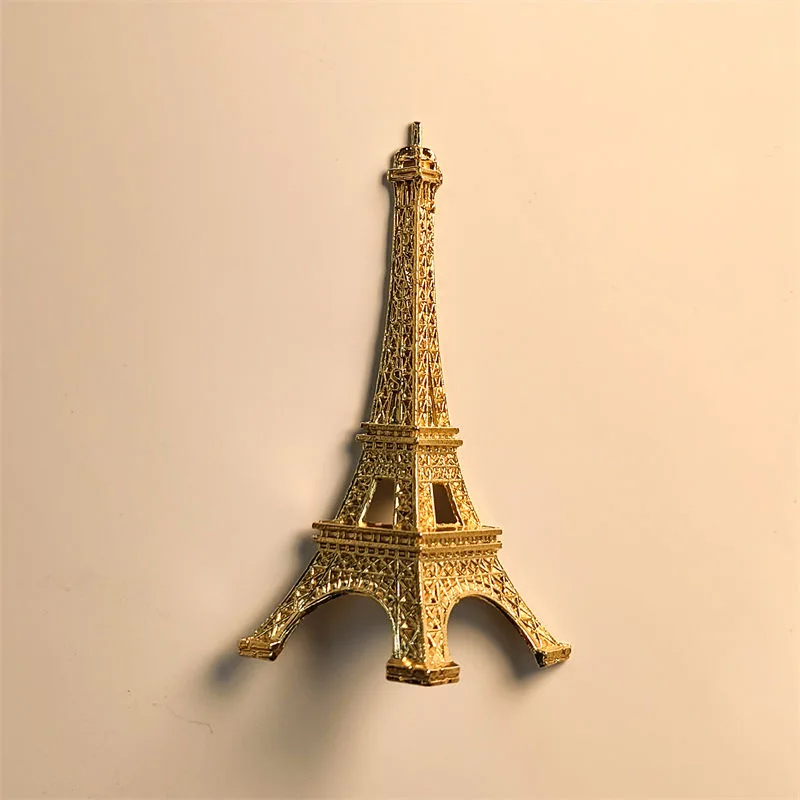 

France Paris Refrigerator Sticker Eiffel Tower Refrigerator Magnetic Sticker 3D Alloy Souvenir Fridge Magnet Gifts Home Decor