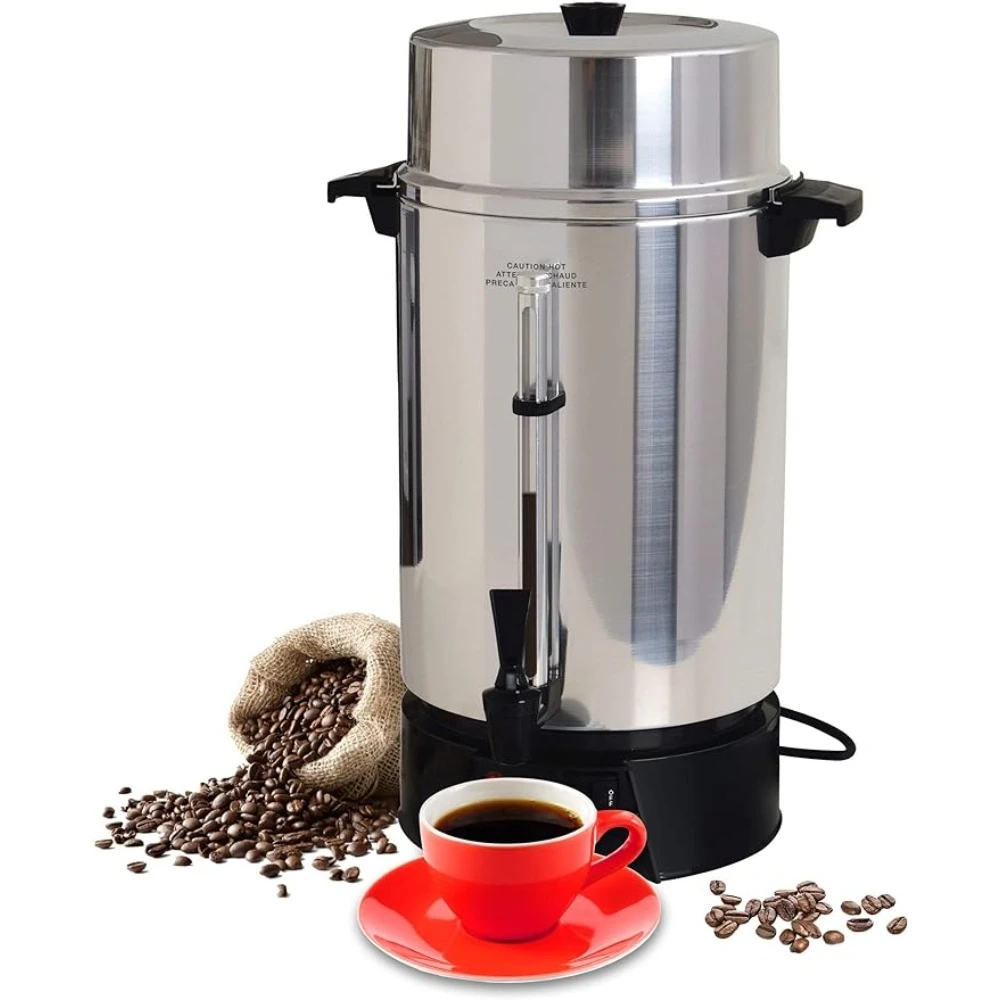 33600 Coffee Urn Commercial Highly-Polished Aluminum NSF Approved Features Automatic