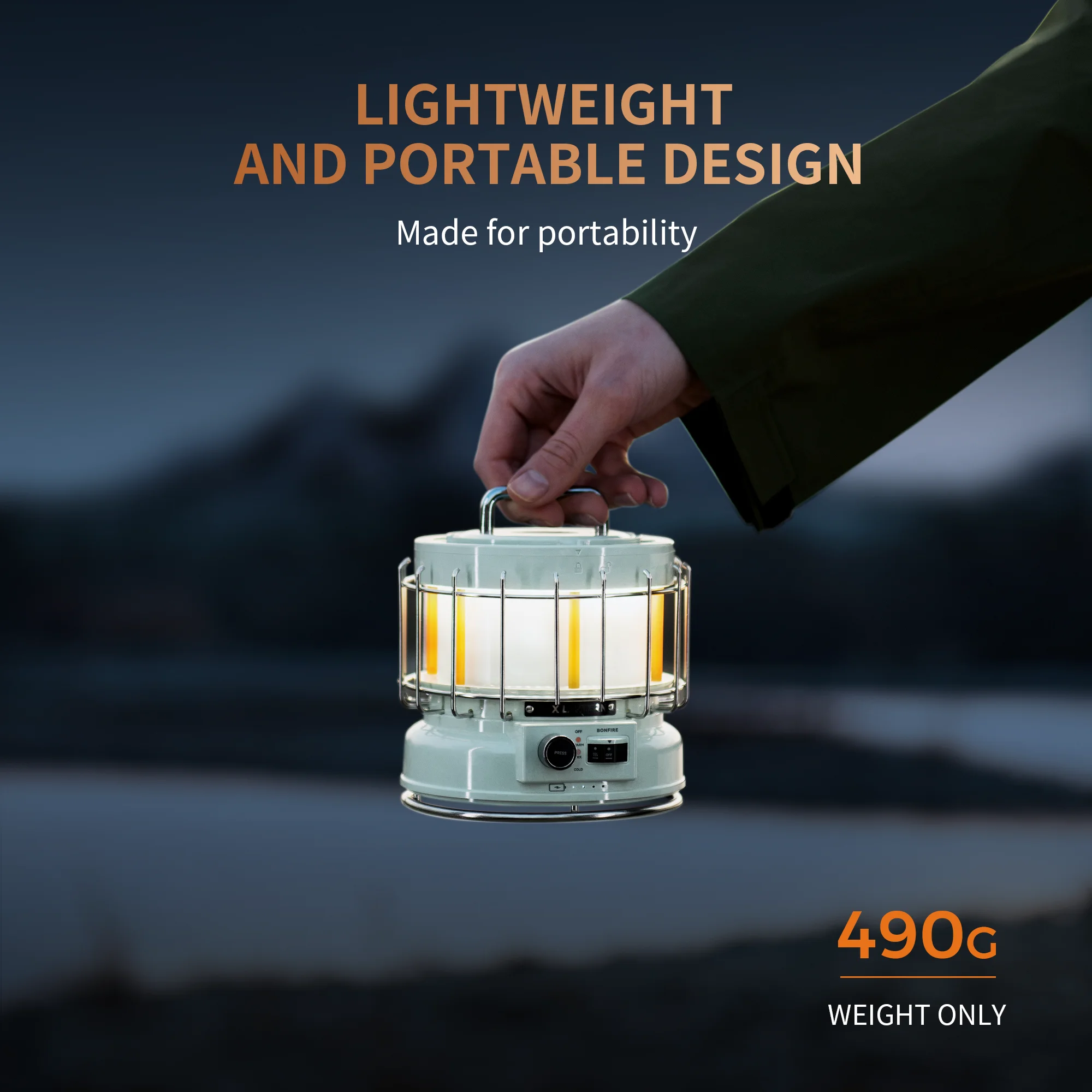 FLEXTAILGEAR Rechargeable Camping Lantern with 9600mAh Battery, 3-in-1 Vintage Camping Light for Patio, Hiking, Camping, Bedroom