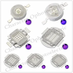 3W/5W/10W/20W/30W/50W/100 vatios UV púrpura chips integrados 365Nm 375Nm 385Nm 395Nm 405Nm luces ultravioleta COB de alta potencia