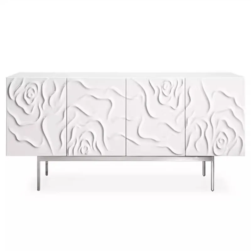 

Italian minimalist dining side cabinet, piano paint, porch household locker, light luxury side cabinet
