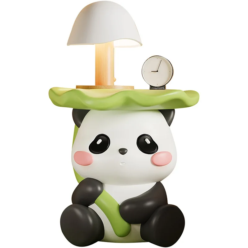 Cute creative lotus leaf panda shape living room study room children's room bedside table housewarming gift decoration