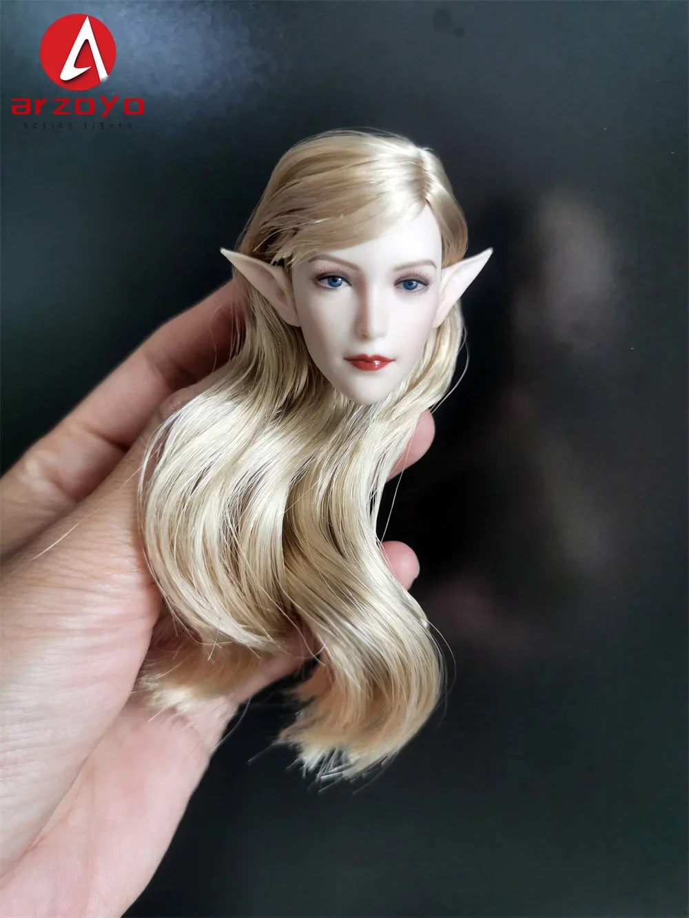 IN STOCK SUPER DUCK SET043 1/6 Elf Head Sculpt with Replaceable Ear Blonde Hair Head Carving Fit 12'' Female Action Figure Body