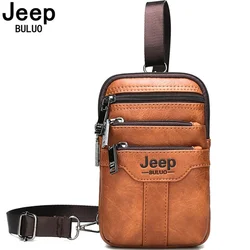 New Fashion Casual Crossbody Men's Shoulder Bag Men's Waist Bag JEEP BULOO Small Multi functional Sling Chest Bag Leg Bag