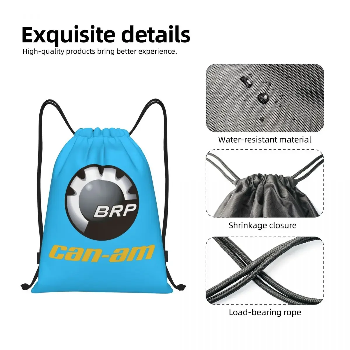 Sac à Dos Personnalisé BRP RL Can Am avec Logo pour Homme et Femme, Sacoche de Proximité pour Entraînement, Yoga, dehors, Gym