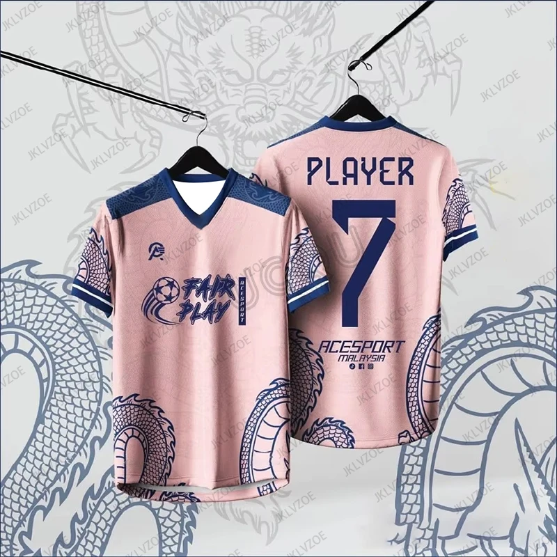 2025 verão nova bola futsal camisa de futebol ternos de treinamento tailândia viral esportes ao ar livre das mulheres dos homens camisetas manga curta topos