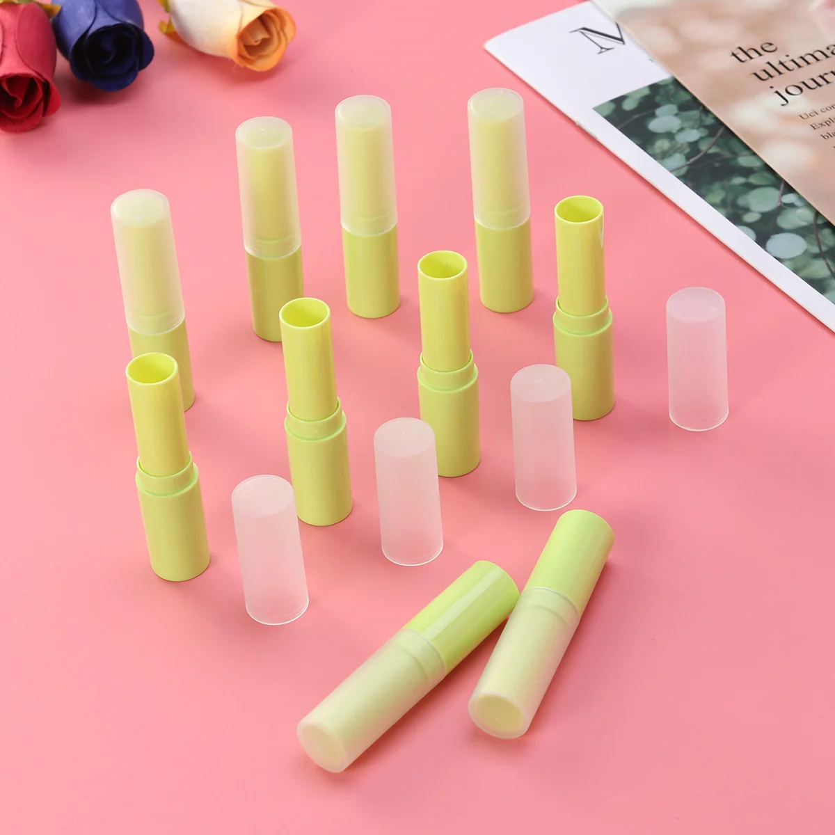 10pcs 4g Women Empty Plastic Tubes Containers Lip Gloss Storage Container for Ladies and Girls (4g Green)