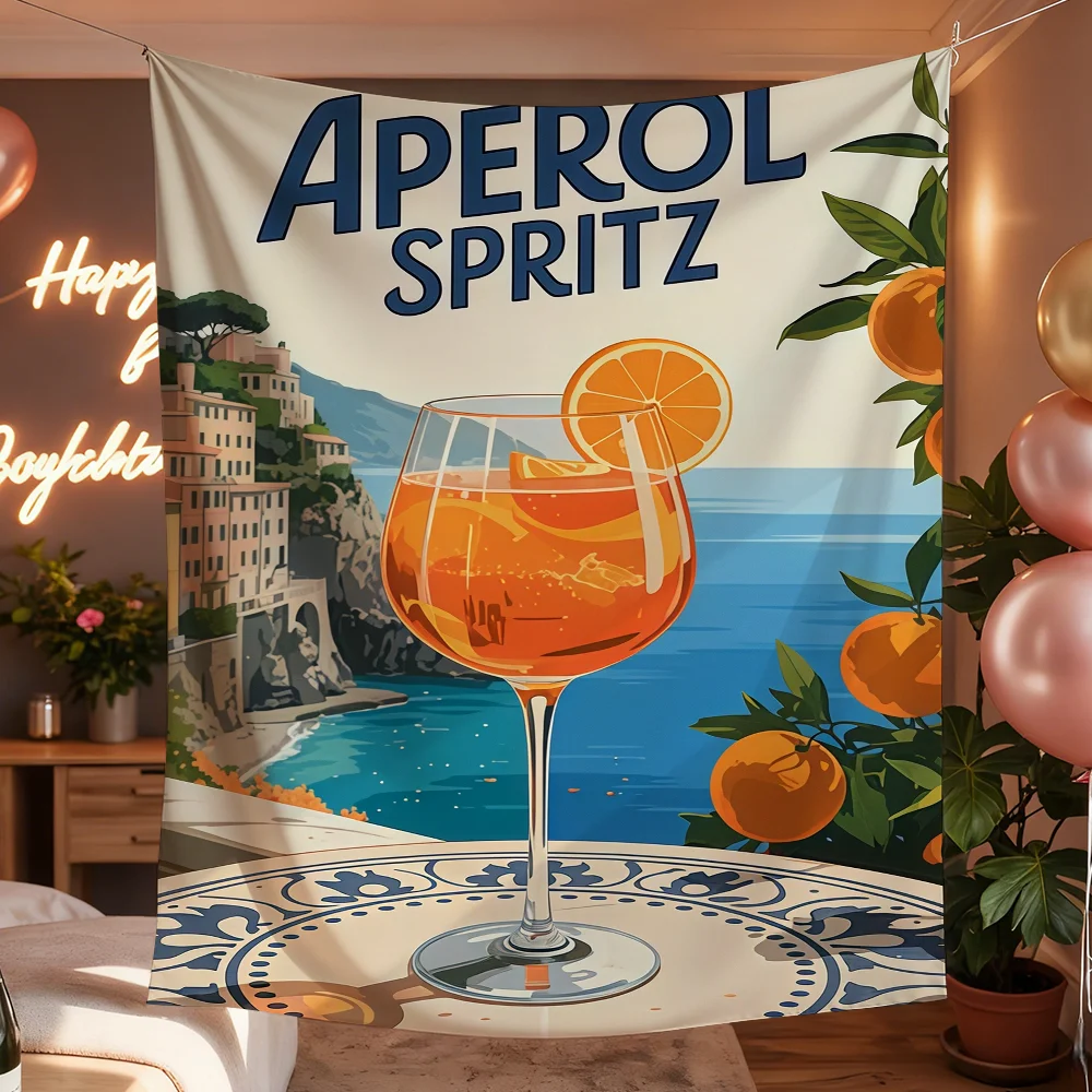 Bandera de A-AperO-ol de moda, decoración personalizada para acampar y jardín, telones de fondo para fiestas, arte de pared, regalos familiares