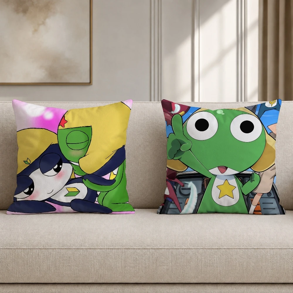 Anime Sergeant  K-Keroro Pillow Case Plush Pillow Cases Home Decoration Pillow Cover for Sofa Bed Chair Living Room
