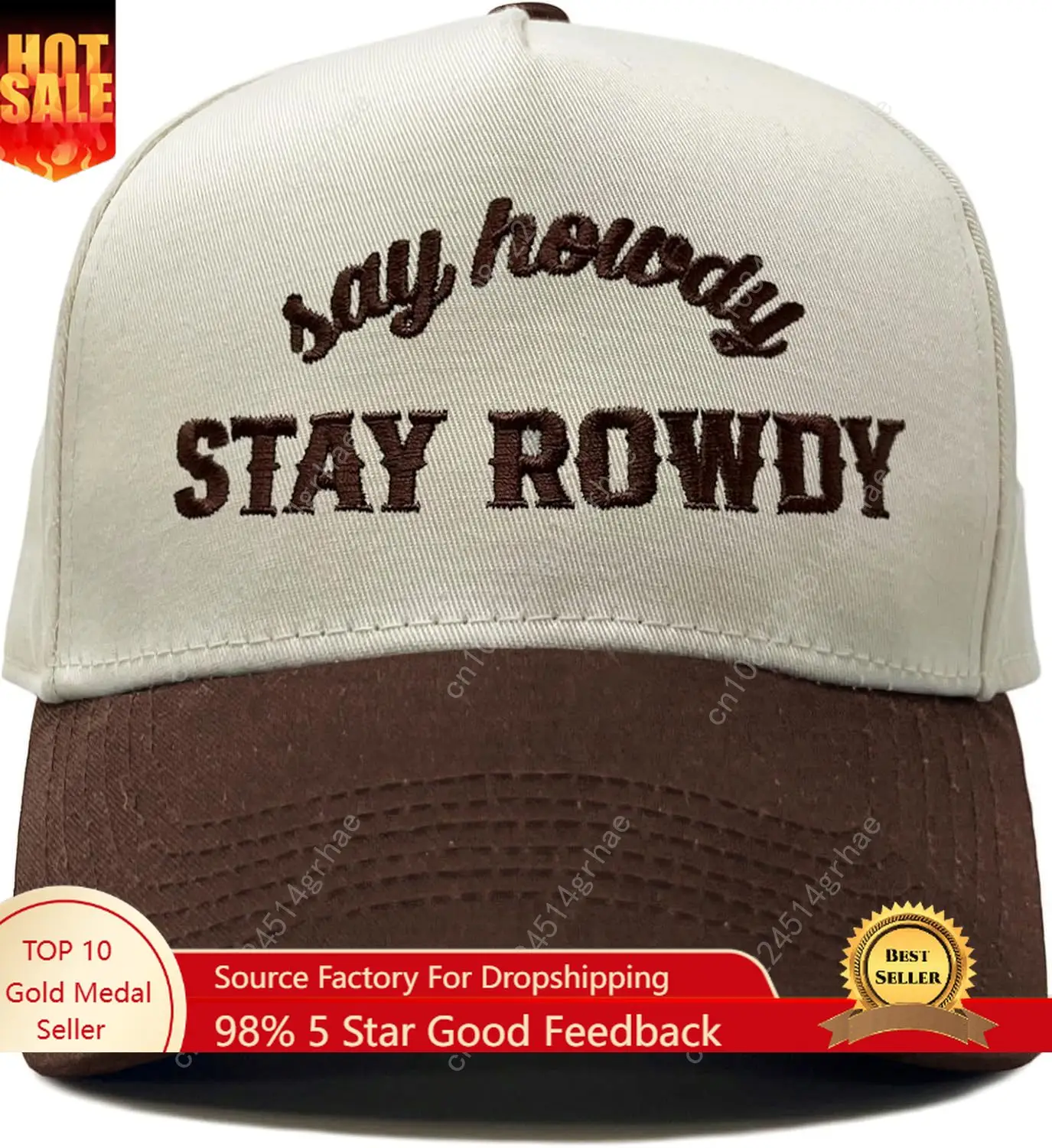 

Funky Junque Vintage Canvas Snapback Hat - Adjustable 2 Tone Cap for Men Women - Put It On My, Cowboy, Girl Dad, Funny