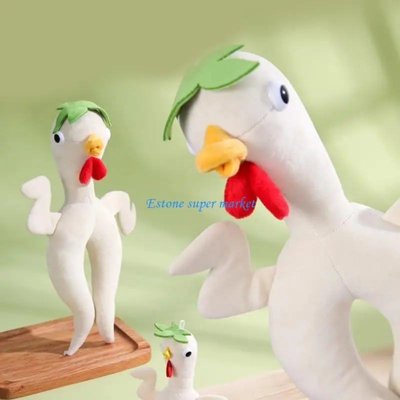 090B لعبة ضغط اليد الجميلة على شكل صرير من القطيفة للنساء الدجاجة المضحكة #3