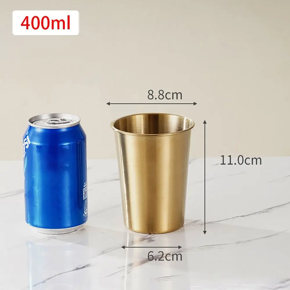 1Pcs Travel Camping Outdoor Stainless Steel Cup 304 Stainless Steel Coffee Tea Wine Whisky Beer Cups 260-500ml Gold Silver