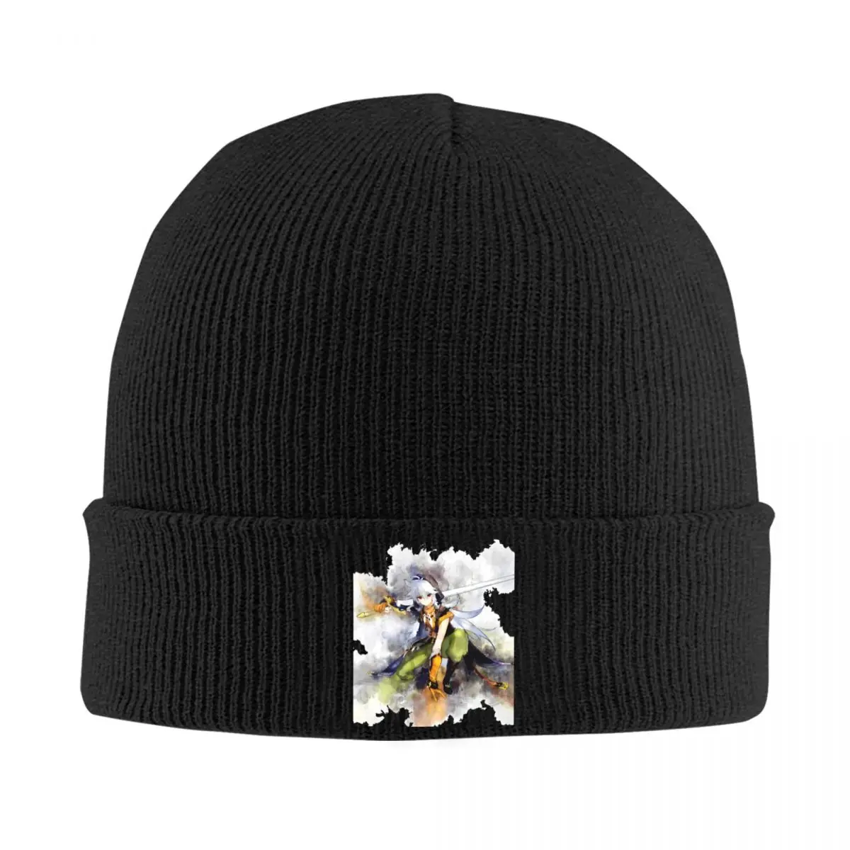 Genshin Impact Bonnet Hats Razor Beanie Hats Pattern Knit Hat Spring Vintage Female Male Kpop Elastic Caps