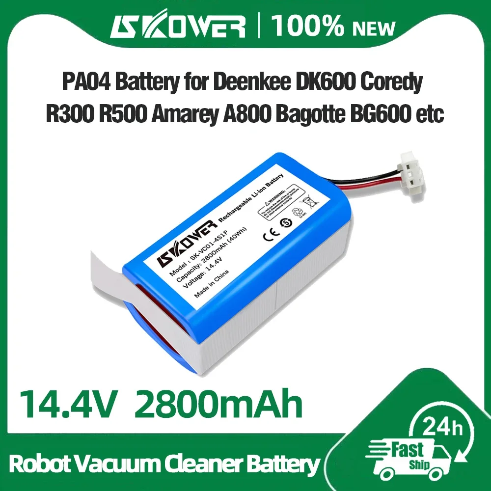 PA04 Robot Battery for Ionvac SmartClean Deenkee DK600 Coredy R300 R500 R650 Bagotte BG600 BG700 Amarey A800 A900 Vacuum Cleaner