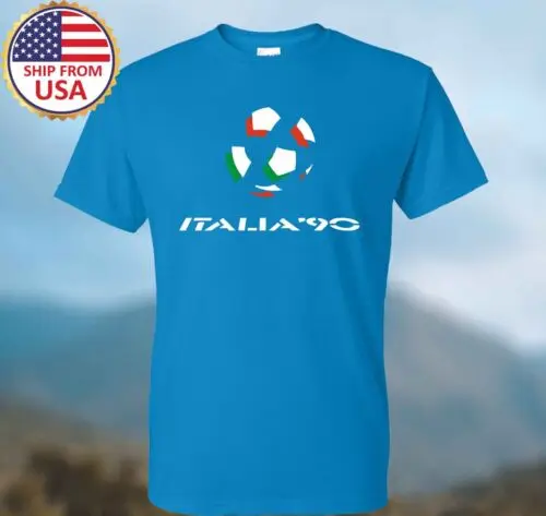 Italia 90 Men's Blue T-shirt Size S-3XL