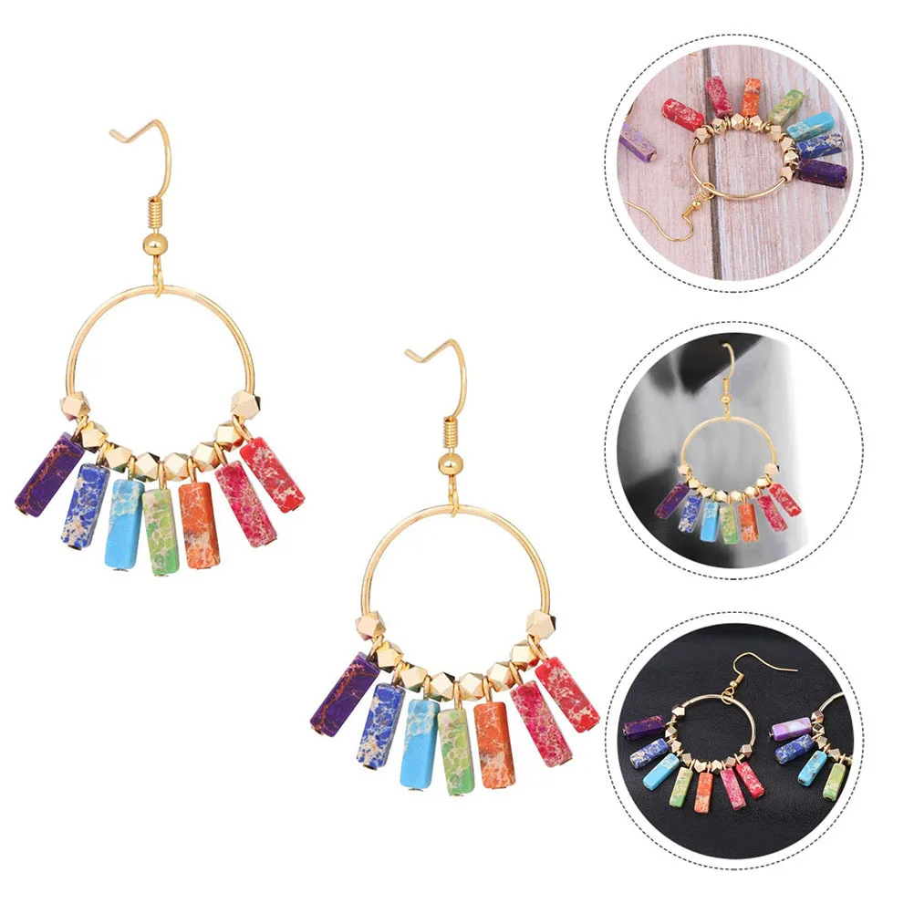 

1Pair Bohemian Tassel Earrings Colorful Ear Drops Women Fashion Party Wedding Birthday Delicate Ear Accessories