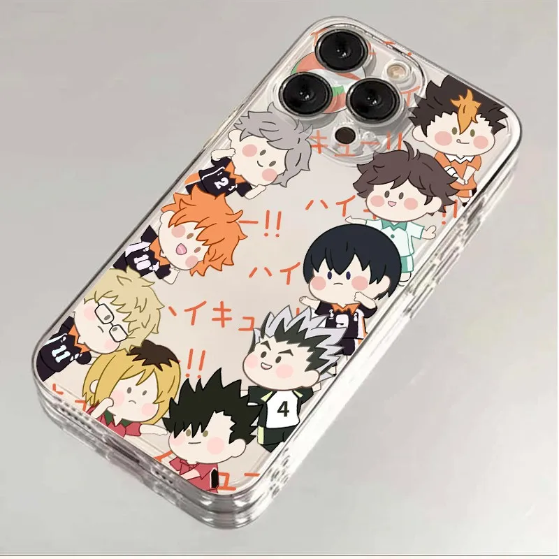 2024 New Anime Movie Haikyu Phone Case For iPhone 16 15 14 13 12 11 Mini Pro Max X XR XSMax 7 8 Plus SE20 Transparent Cover