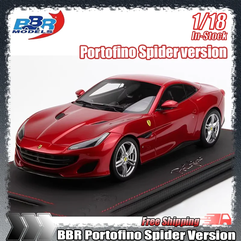 Bbr 1:18 Portofino Spider Version haut de gamme Simulation résine Miniature modèle de voiture de sport personnalisé cadeau de noël pour enfants ornement