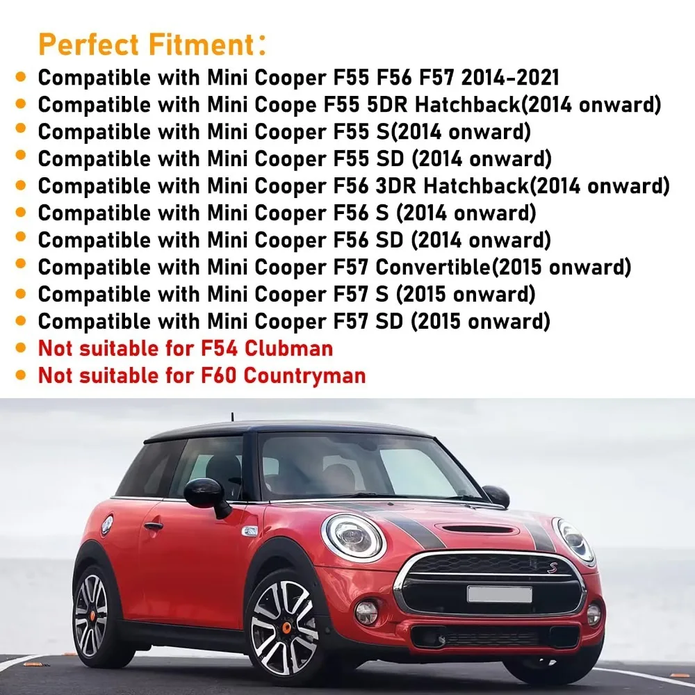 Silver Plated Headlight Ring Bezel Trim Surround Cover 51137300631 For Mini For Cooper F55 F56 F57 2014-2021