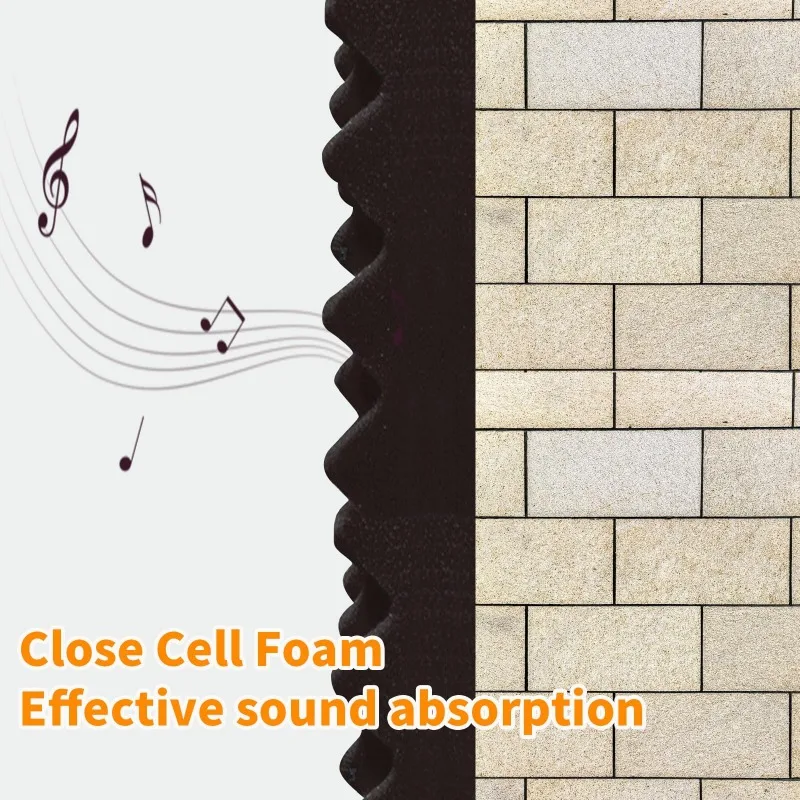Car Self - Adhesive 2cm Thick Soundproof Wave Cotton, Universal for Floor, Fenders, Doors Noise Reduction 50×80/160cm 25×80