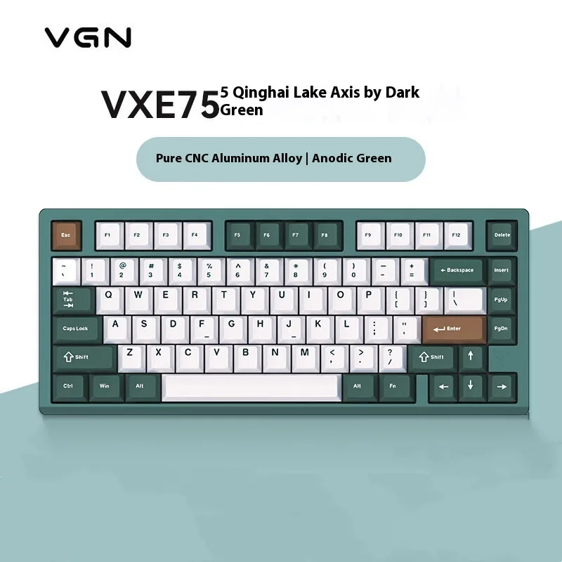 

Vgn Vxe75 Mechanical Keyboard Aluminium Alloy Three Mode Hot Swap Wireless Gaming Keyboard Gasket Structure Pc Gamer Accessories