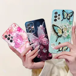 For Samsung Galaxy A52 Case SM-A525F Cover New Stylish Flower Butterfly Soft Silicone Phone Cases For Samsung A72 A52s 5G Fundas