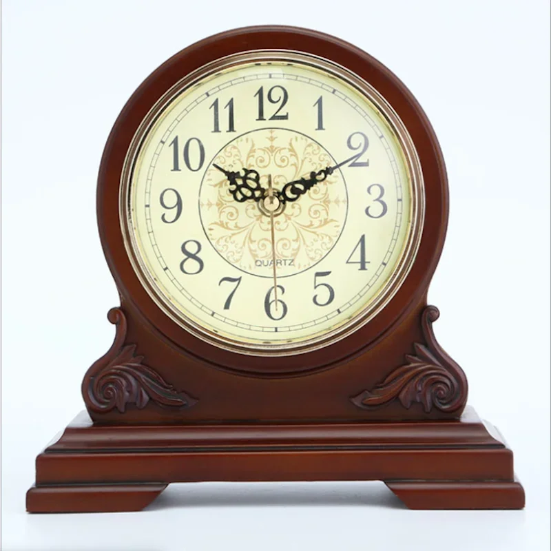 Europe Vintage Solid wood clocks Digital for table desk clock home decor Table Decorations for home Alarm clock