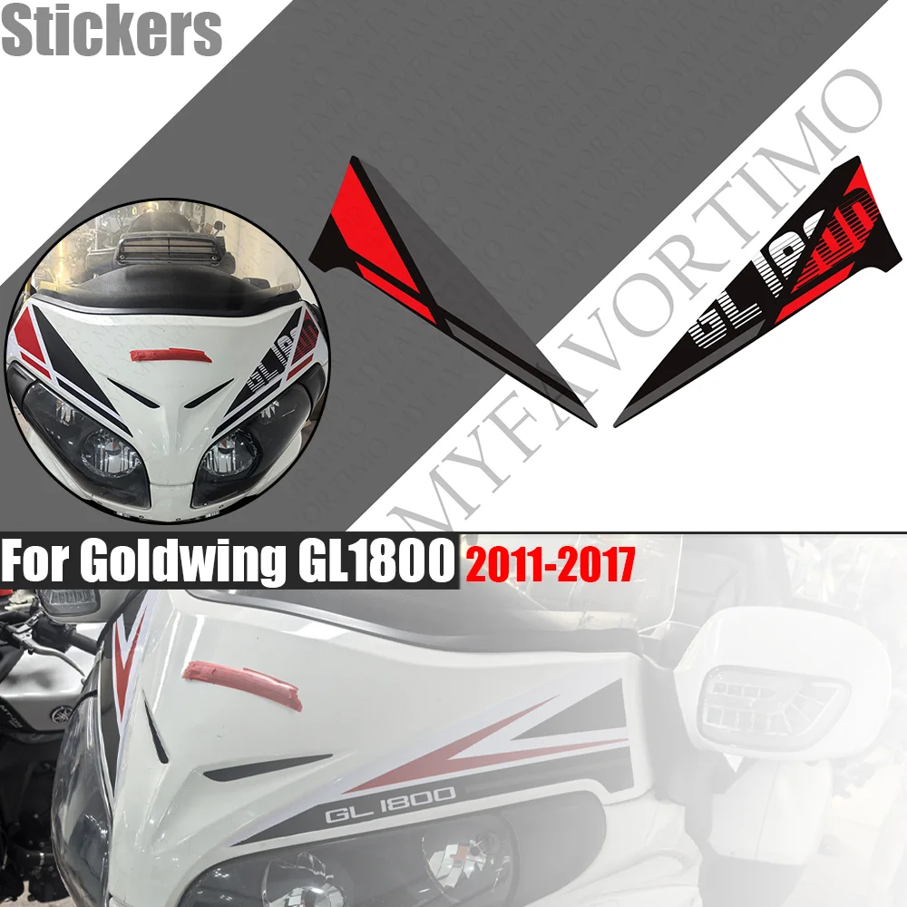For Honda Goldwing GL1800 2011-2017 PVC Front Fairing Fender Stickers Decals Tank Grip Protector Motorbike Accessories