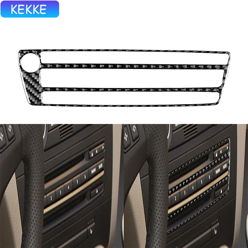 

Carbon Fiber Radio CD Panel Inner Frame Decorative Strips Car Interiors Decoration For BMW 1 Series E81 E82 E87 E88 2008-2013