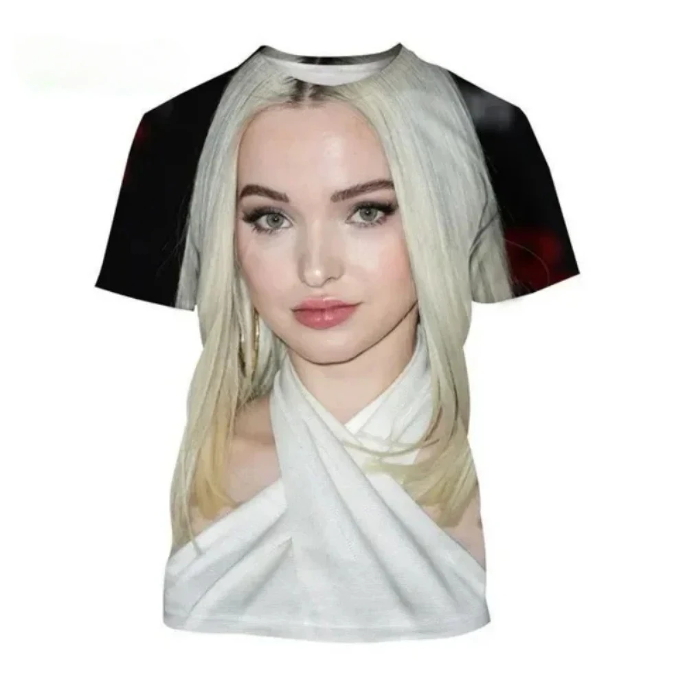 

Fashion Women Clothing New Sexy Female Singer Dove Cameron T-shirt Personality Street Unisex Oversized Harajuku Tops