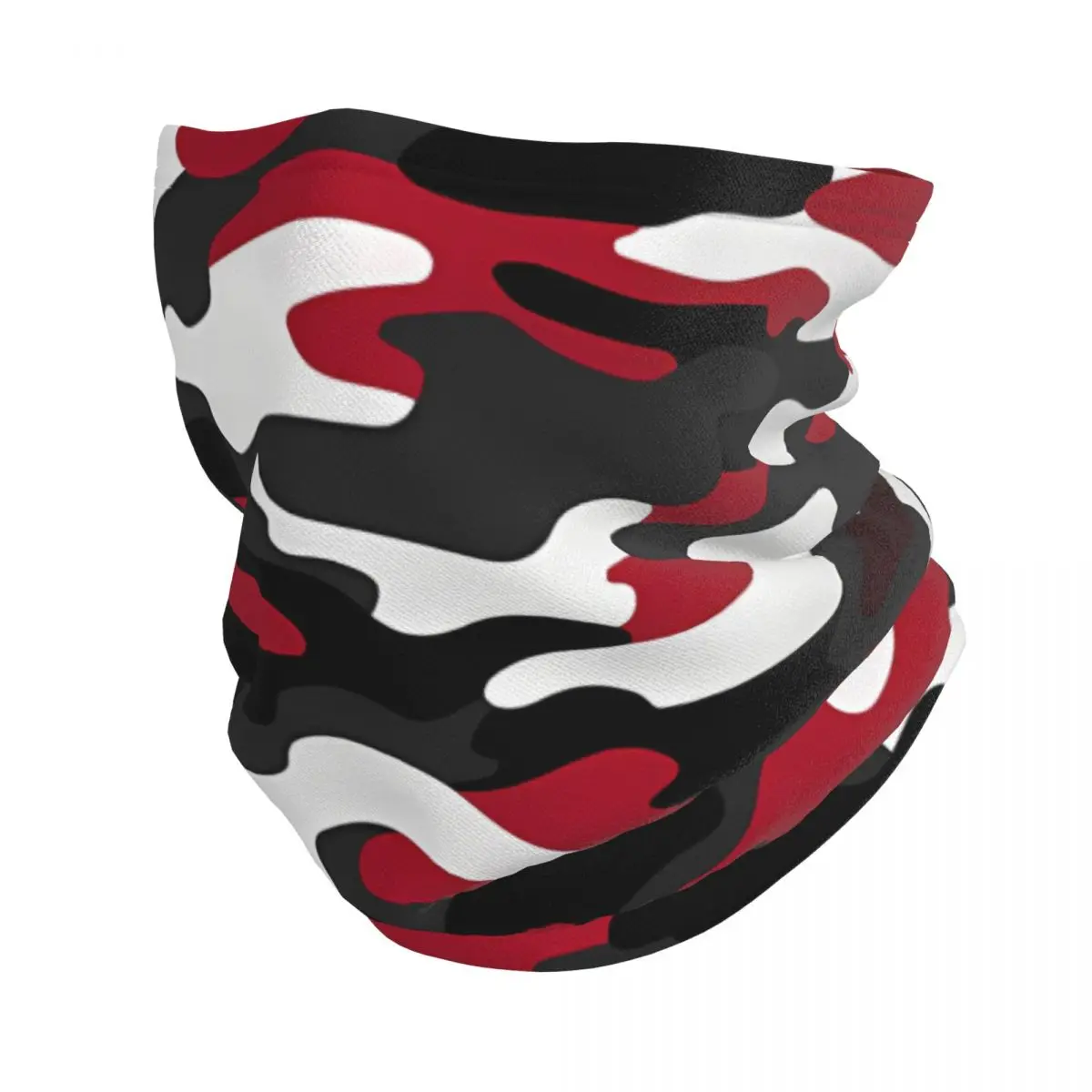 Red Camouflage Design Bandana Neck Gaiter Camo Camouflage Windproof Face Mask Scarf Cover Women Men Headwear