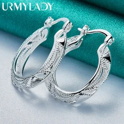 URMYLADY 925 Sterling Silver Dragon Hollow Earrings Ear Loops for Women Charm Wedding Fashion Party Jewelry