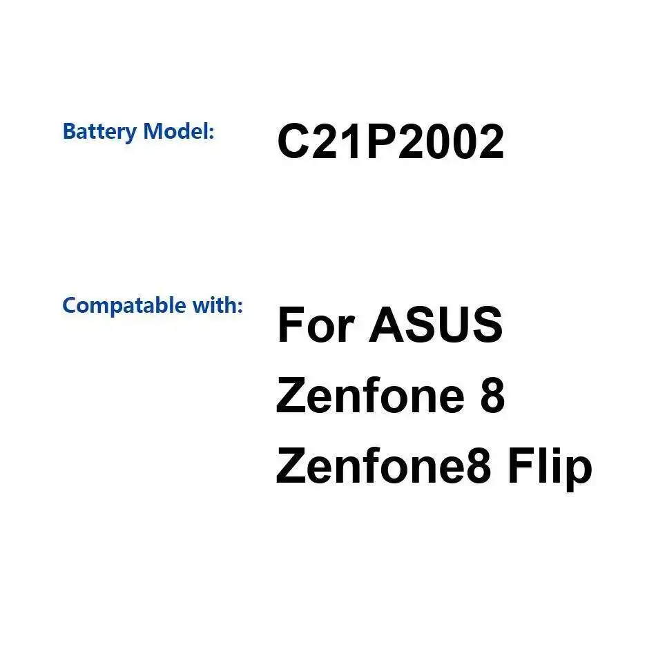 

Хорошая низкотемпературная работа для Asus Rog 5S ZS676KS 4000 мАч аккумулятор мобильного телефона C21P2002 надежная мощность