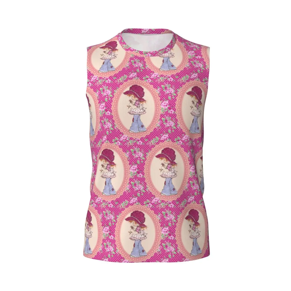 Kawaii Sarah Kay Men Printed Sleeveless T-shirt Casual Hip Hop Street Style Beach Holiday Tank Tops