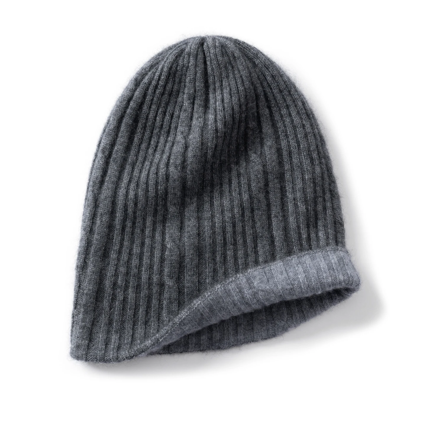 2026 Winter High-Quality 100 Cashmere Hat Double-Layer Padded Knit Stripe Design Outdoor Fashion Warm Pullover Hat Unisex