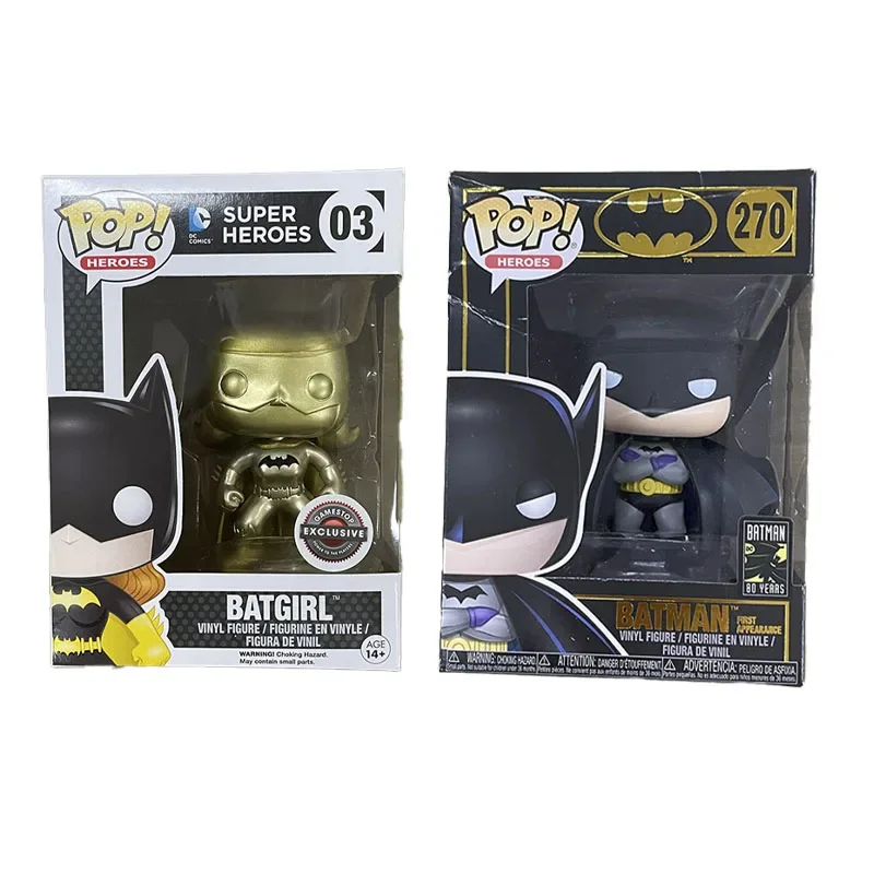 FUNKO POP Vinyl Figurine Super Heros Batman DC Comics Batgirl Gifts Toy Model Anime Figures Collect Ornaments