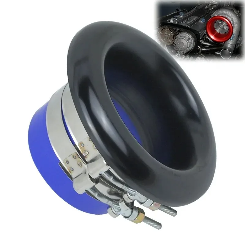 Per auto da 4 pollici Bellmouth Velocity Stack Adattatore presa d'aria Turbo Horn Tone presa d'aria Turbo Horn con tubo da 4 pollici