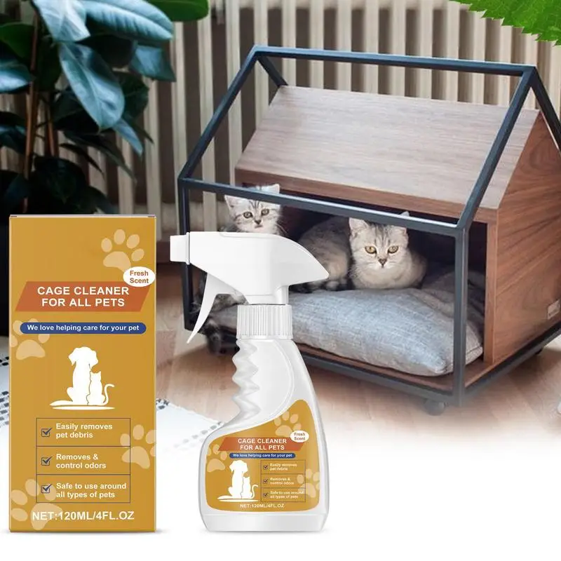 Éliminateur d'odeurs pour animaux de compagnie, nettoyant pour caisse et jos, longue durée, reétiquettes, fournitures pour animaux de compagnie, 120ml