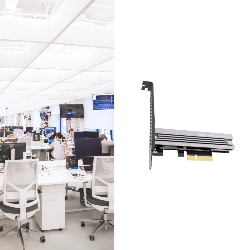 Карта адаптера PCIe M.2 для подключения твердотельного накопителя M.2 к ПК с помощью толстых кронштейнов адаптера радиатора,