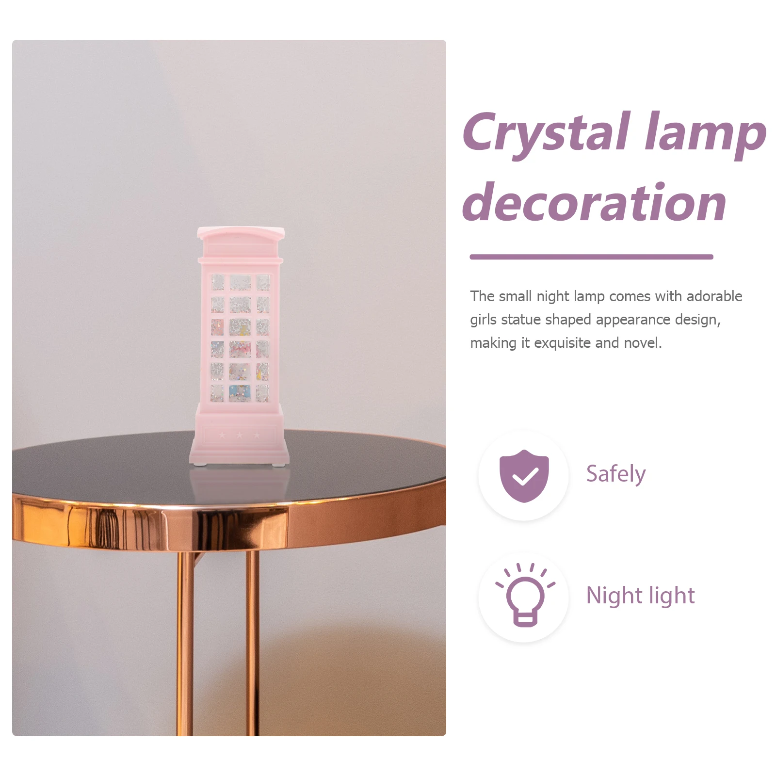 

Delicate Resin Crystal Light For Home Bedside Decorative Desktop Ornament Warm Lighting Indoor Small Night Lamp Resin Night Lamp