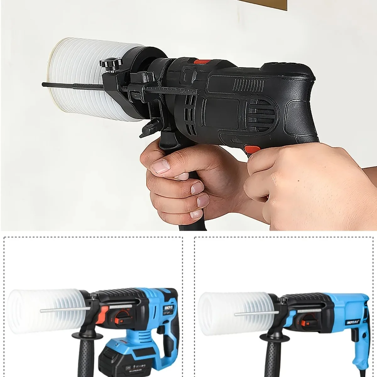 Electric Drill Dust Collector Hammer Drill Dust Cover Hole Saw Ash Catcher Detachable Dust Shroud Power Tool Accessory view 3