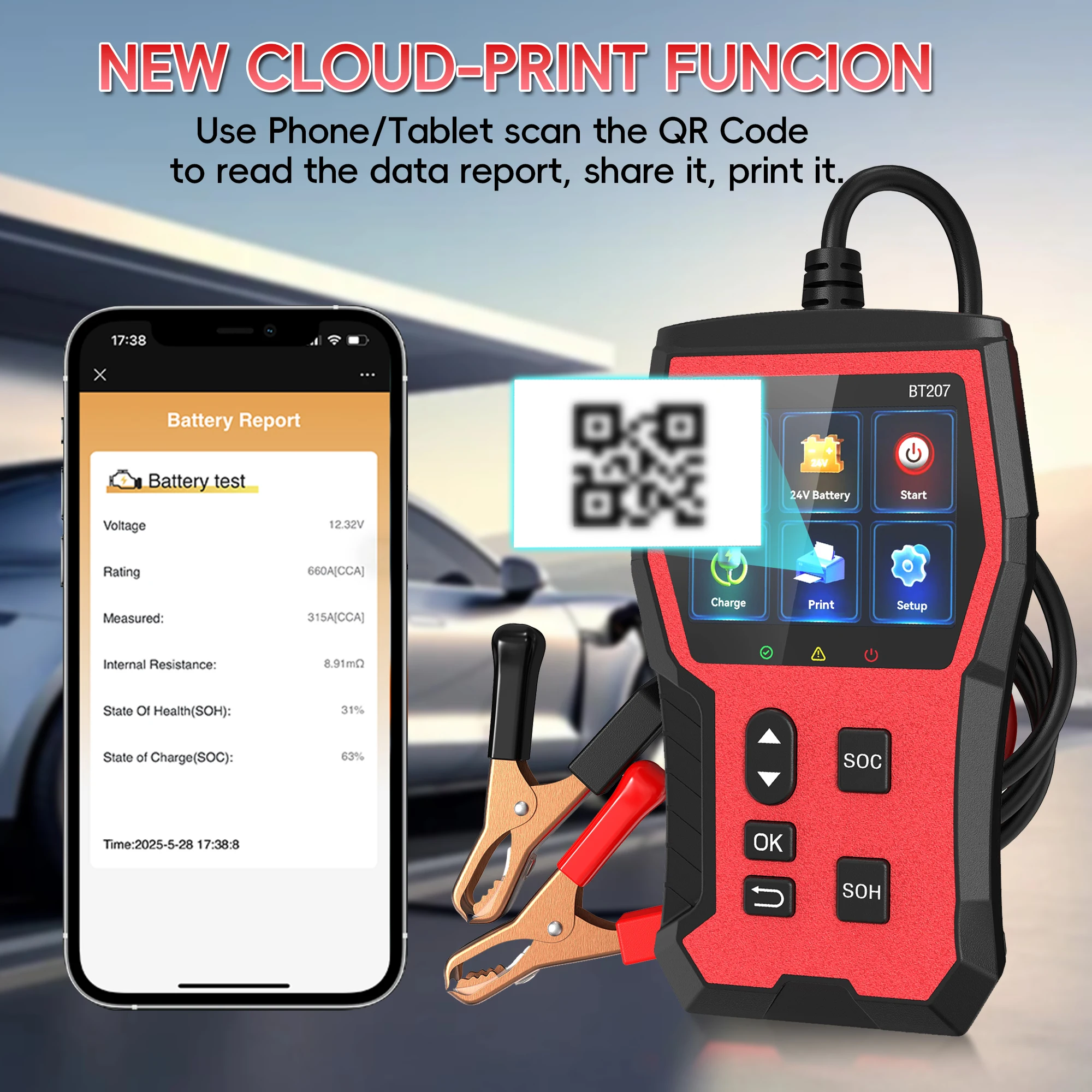 Testeur de batterie automobile - Car Battery Load Tester Digital Cranking avis et prix