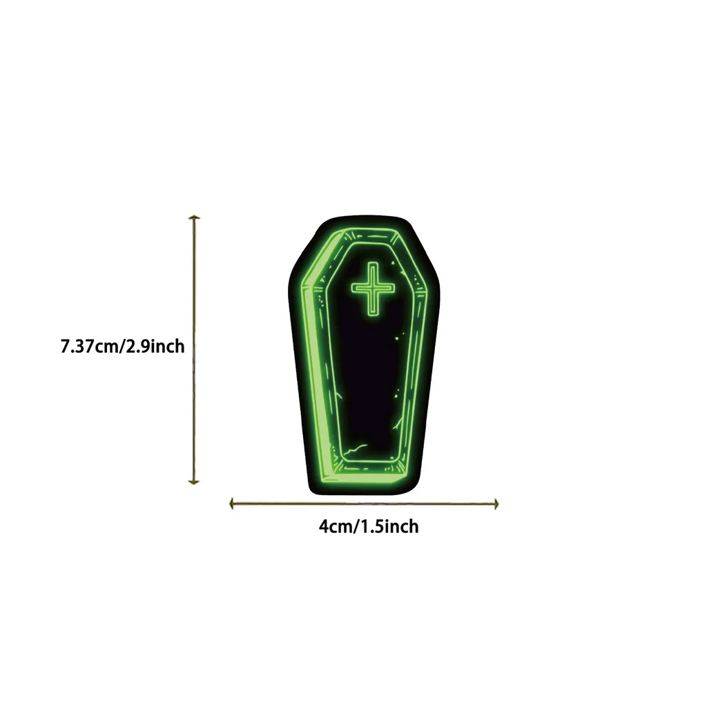 ملصقات الهالوين النيون المكونة من 50 قطعة - ديكور نابض بالحياة لحسابات اليد وحقائب الأمتعة والهواتف (متجر Anime Worlds)