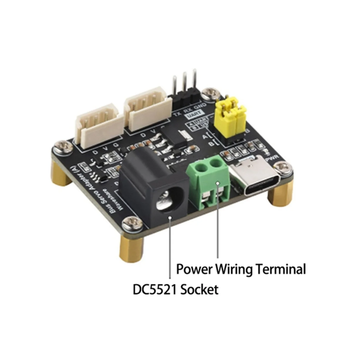 #93A Servo Driver Board,Serial Bus Servo Driver Board for Raspberry Pi/for Arduino/ESP32 (Black)