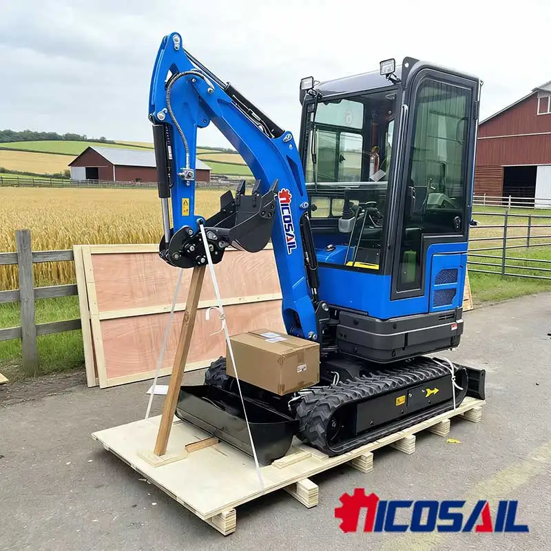 

EUR5/EPA Compliant 2 Ton Mini bagger OKW20– 360° Rotation for Construction Site Grading & Small Demolition Jobs