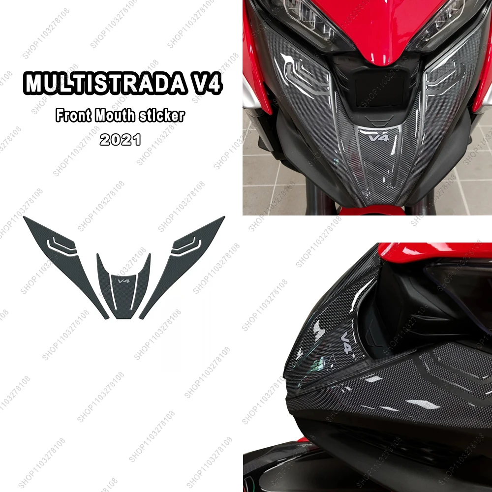 

For DUCATI MULTISTRADA V4 2021 Motorcycle Accessories 3D Epoxy Resin Sticker kit Non-slip Front mouth decals