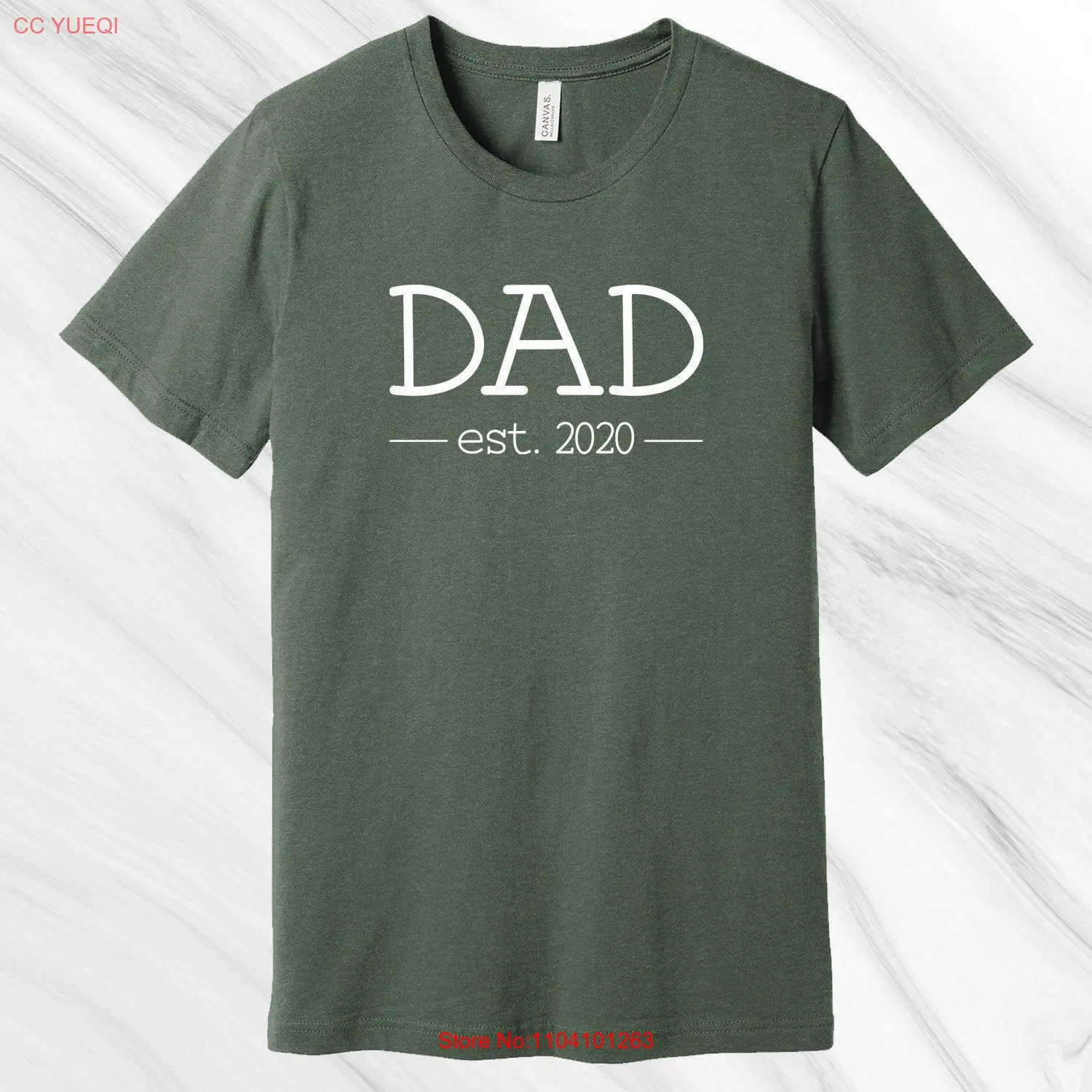 

Dad T Shirt Established Pregnancy Announcement for Husband Father's Day Christmas long or short sleeves